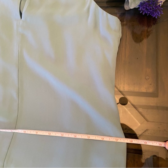 White House Black Market Mint Pastel Dress size 6 asymmetrical hem - Picture 11 of 12